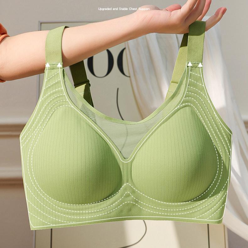 Large-sized Seamless Underwear for Women Thin Anti-glare Bra Strapless Bra Without Underwire Sports Vest Bra Push Up Bra