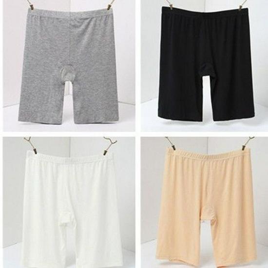 Women s Summer Leggings 2-Pack: Anti-Exposure, Non-Rolling, Crotch-Reinforced Modal Shorts L 99-125 lbs