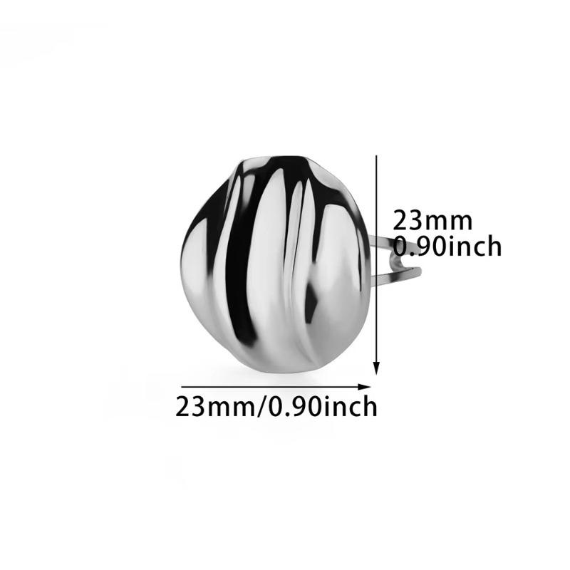 Trend Rhombus Love Geometric Opening Ring Female Style Personality Versatile Ladies Titanium Steel Gold Plated