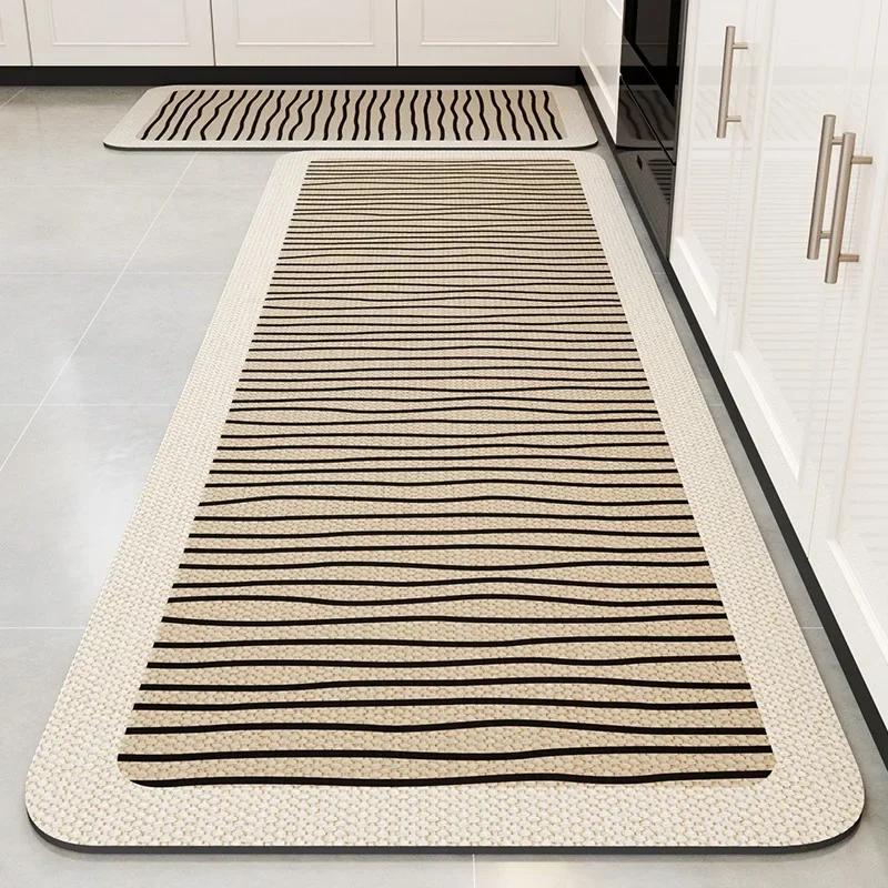 Carpet for Kitchen Floor Mat Absorbent Long Rug Absorb Oil Quick-drying Diatom Mud Anti-slip Foot Mats Home Decoration Rugs