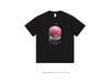 Retro Hamburger Print Short Sleeve T-Shirt for Couples - Trendy, Loose Fit for Men & Women