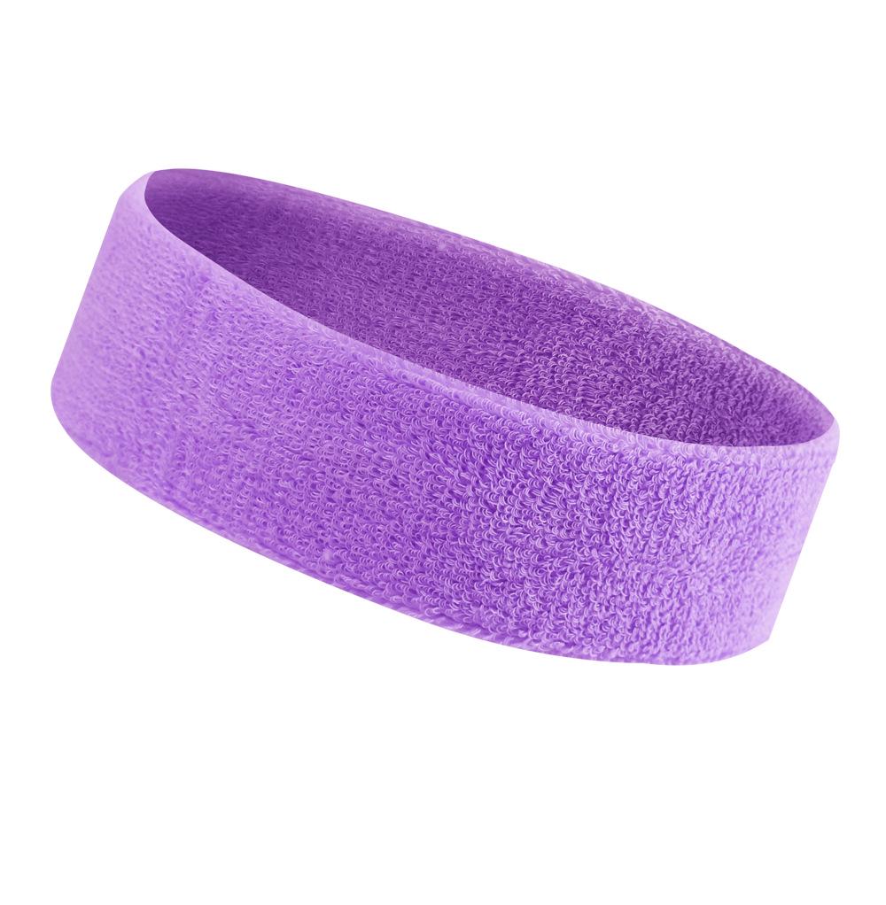 Unisex schweißableitendes, atmungsaktives Sportstirnband aus Polyester-Baumwolle für Fitness und Fußball violett