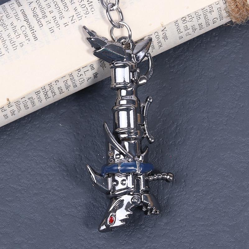 League Of Legendes Jinx Canon Porte-clés Anneaux de clés en métal Pour Cadeau Porte-clés