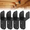 Brackets For Wood Posts 4 Pieces Pergola Joist Bracket Connector Brace Heavy Duty Sleeve Beam Connector Brace For Outdoor Indoor