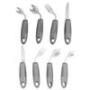 4 Pack Adaptive Utensils Set 2.5 Oz -42 Angled Weighted Utensils Non-Slip Handles Silverware for Tremors and Parkinsons Patients