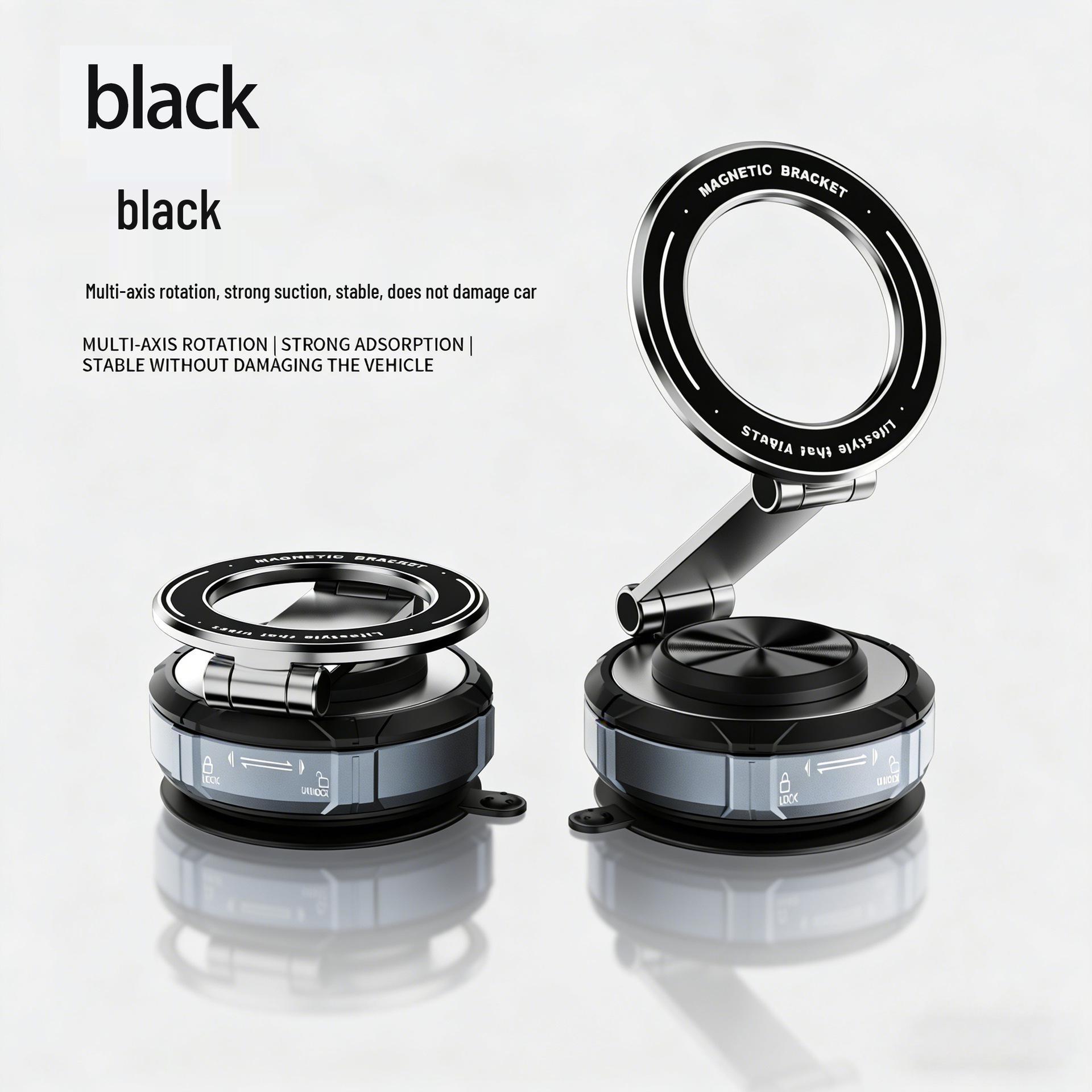 Magnetic Dashboard Car Phone Holder with Vacuum Suction Mount