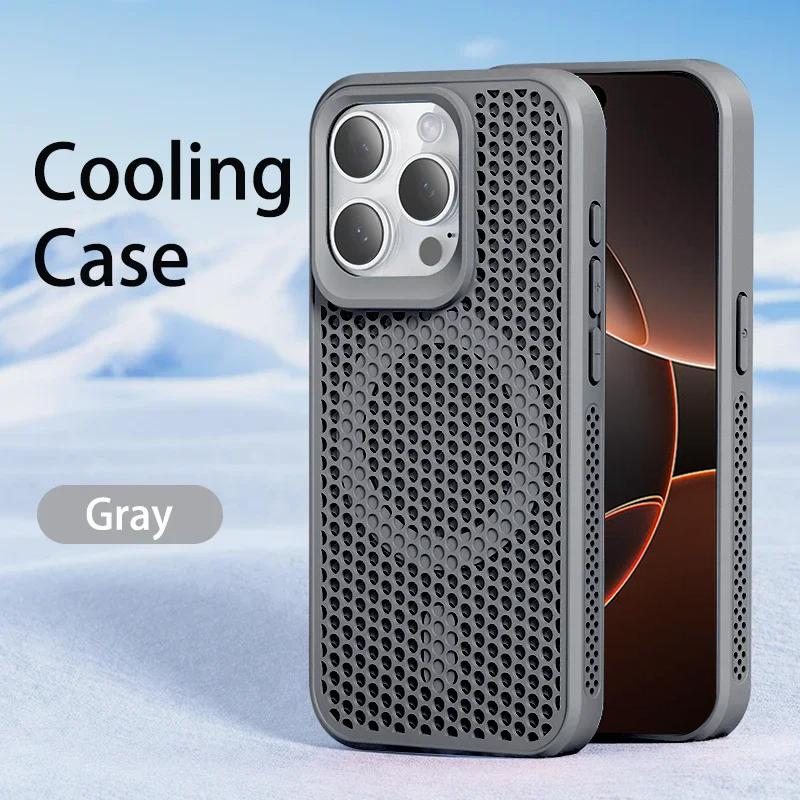 For Magsafe Wireless Charging Phone Case For iPhone 16 14 13 12 11 15 Pro Max 16 Plus Heat Dissipation Breathable Magnetic Cover
