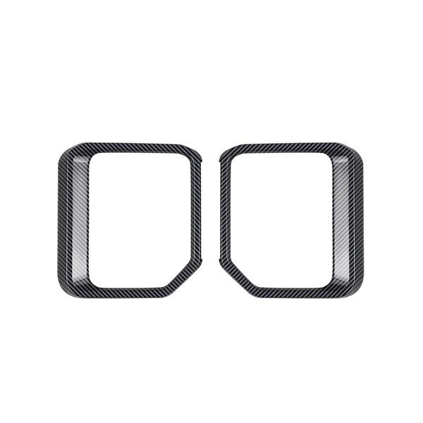 Pair of Carbon Fiber Pattern ABS Rearview Mirror Rain Visors for Toyota Prado L none