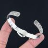 Sisters Day Sale Natural Dendrite Opal Wife Flower Art Deco Bangle 925 Silver