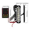 4pcs 6 Led Strobe Side Warning Lights 12V-24V Strobe Grille Flashing Lightbars Cars Truck Beacon Lamp Amber Traffic Lights White