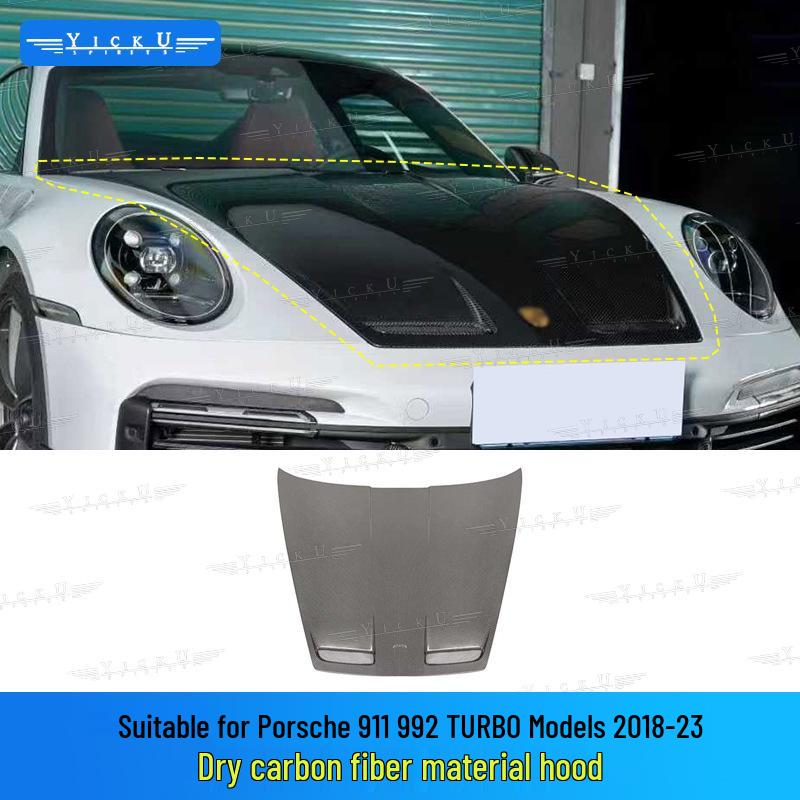 SD Style Dry Carbon Fiber Aerodynamic Kit for Porsche 911 992 Turbo: Front Lip, Rear Lip, Side Skirts, Rear Spoiler