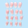 Best-Selling Wearable Nails: Sweet Girl Ice Clear Gradient Nude Gingham Nail Art