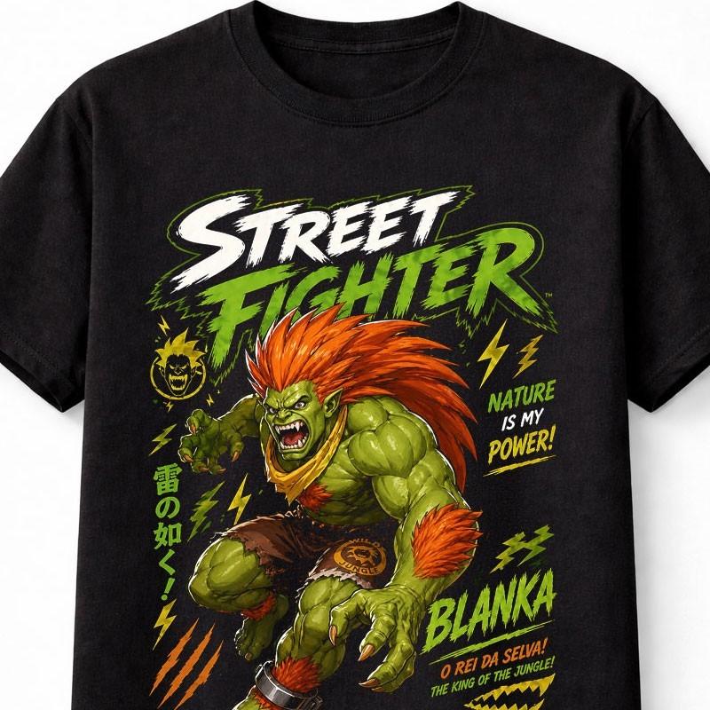 Street Fighter Blanka Retro Arcade Gaming Unisex TShirt