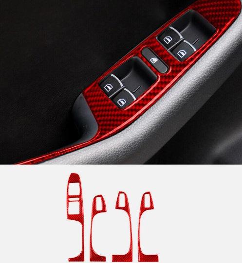 Suitable for Volkswagen Golf 6 real carbon fiber central control air outlet decorative frame interior modified auto accessories
