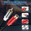 JSADZKJ JSADZJK 2 RCA Adapter 2 RCA Male to 2 RCA Female Stereo Audio Dual RCA Connector Jack Plug Extension Video Audio Subwoofer Auxiliary Audio