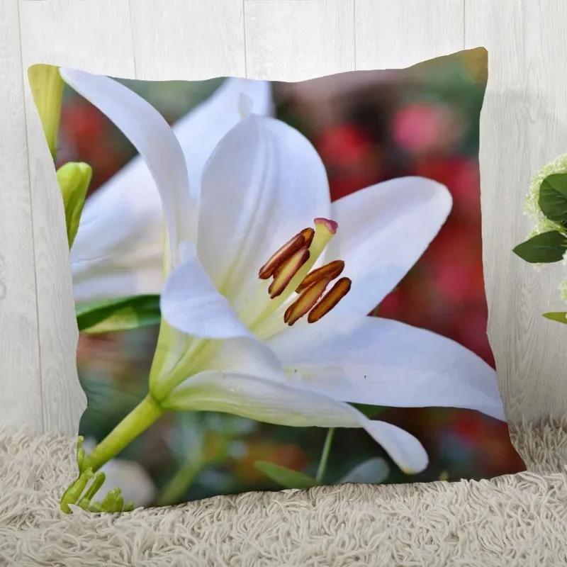 Home Decor Floral Printed Throw Pillow Cover Living Room Sofa Cushion Cover Bedroom Room Decorative Pillow Cover 45x45cm