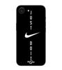 Custodia Maniacase Per Iphone 16E Logo Nike Just do it sfondo nero