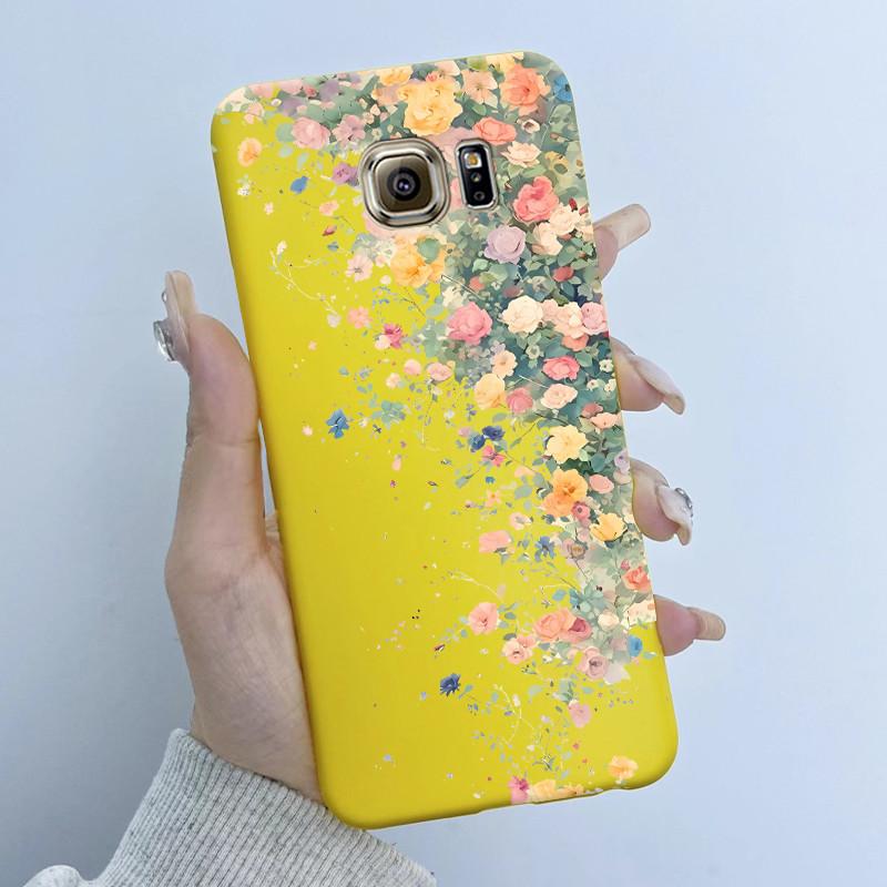 For Samsung Galaxy S6 G920F S6 edge G925F Phone Case Popular Butterfly Flower Girl Design Soft Silicone TPU Back Housing Covers