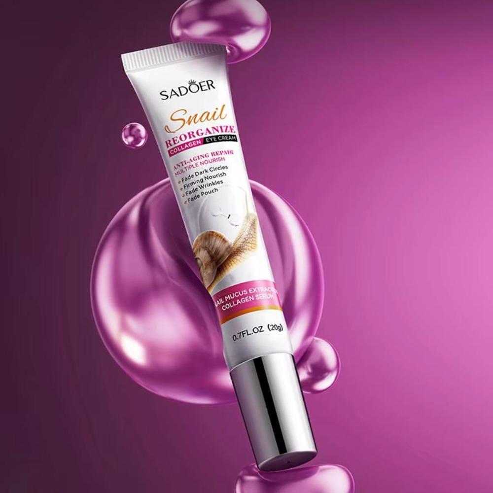 Crema Occhi al Collagene di Lumaca Anti Occhiaie Rimuove Istantaneamente Borse e Gonfiore Occhi Illumina Idrata Rassoda Pelle Occhi Prodotto per la Cura della Pelle