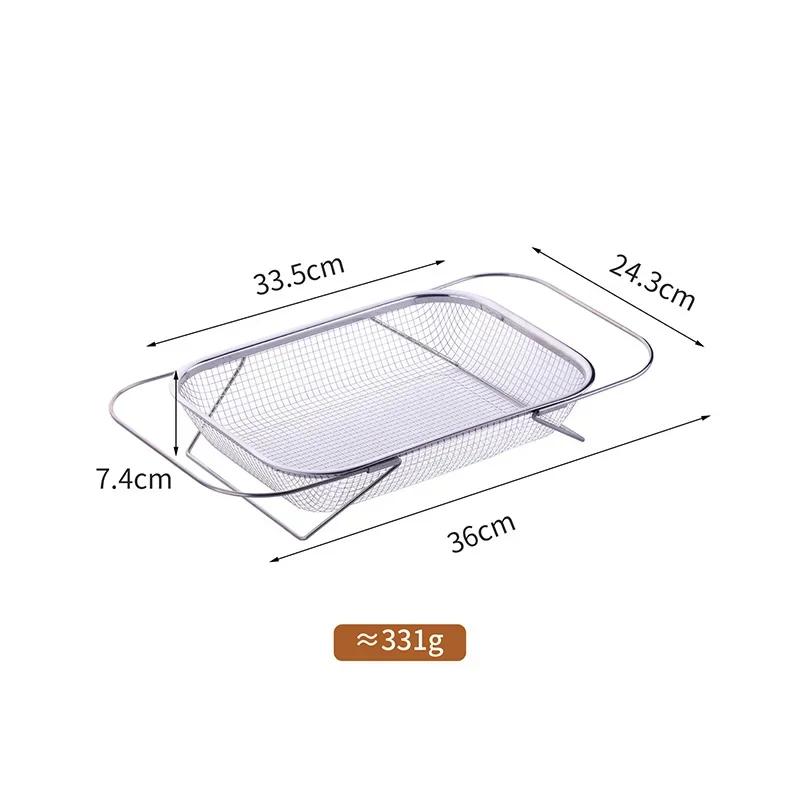 

1PC Adjustable Kitchen Organizer Stainless Steel Sink Rack Telescopic Dish Holder Fruit Vegetable Washing Drainer Basket 1PC серебряный
