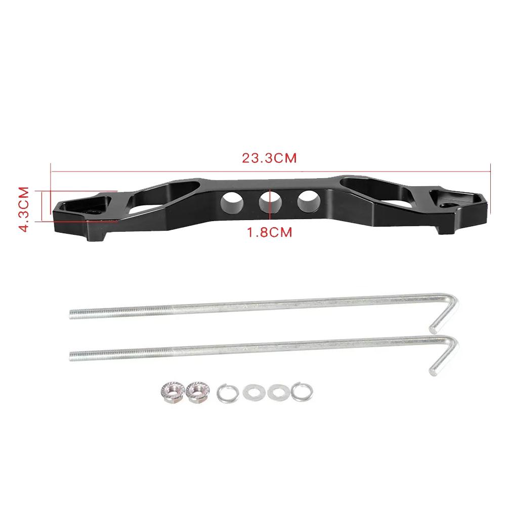 New JDM Style Car Racing Battery Tie Down Battery Fasten Bracket Holder 14cm 19CM for Honda Civic Aluminum Car Accessories Gold