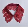 Fashion Beading Fake Collar For Women White Lace Hollow False Detachable Collar Lapel Shirt Tie Necklace Clothes Accessory