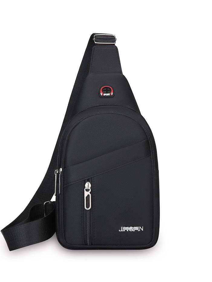 2025 Men's Waterproof Oxford Canvas Chest Bag: Korean Style Small Crossbody Shoulder Backpack