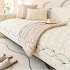 Washable Cotton Embroidered Sofa Cushion Slipcover, Modern Non-Slip Couch Cover Protector