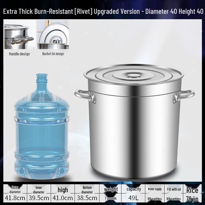 Коммерческая кастрюля Yihuan из нержавеющей стали объемом 49 л