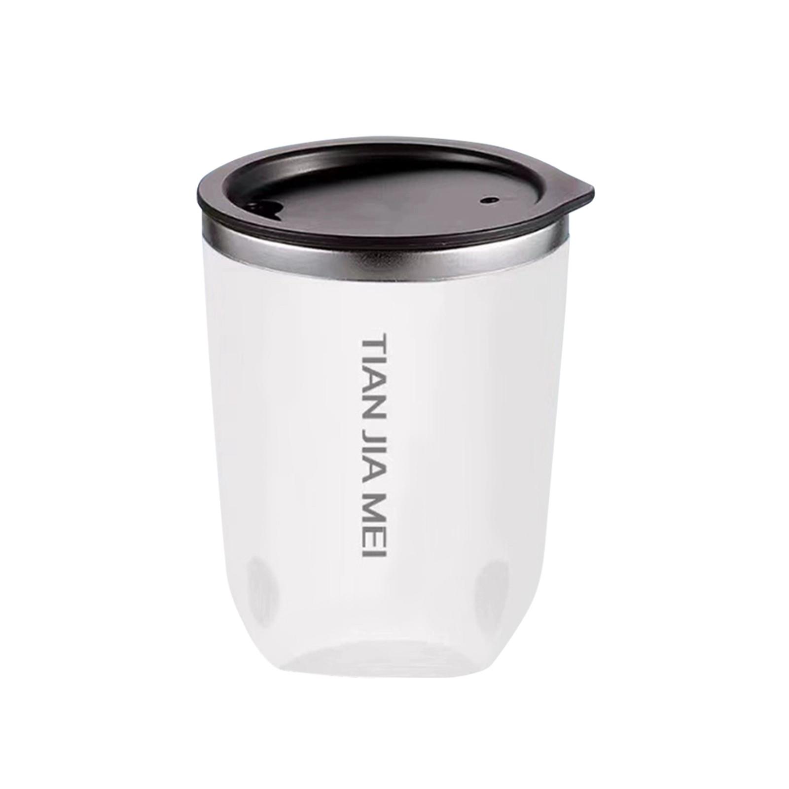 

Стакан для воды с крышкой на 10 унций, стакан для воды из нержавеющей стали с вакуумной изоляцией, подходит для использования дома, на кухне и на открытом воздухе, идеально подходит для холодных и горячих напитков One Size белый