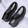 Lace Up Oxfords Men's Leather Shoes Fashion Comfortable Office Men's Block Formal Shoes Wedding Party Shoes Men
