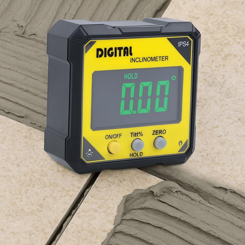 Rechargeable Laser Angle Ruler 4 Sides Magnet Inclinometer Angle Gauge Tilt Angle Box Woodworking