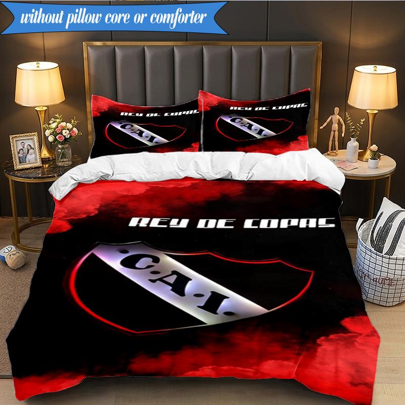 Club Atletico Independiente 3pcs Bedding,Including 1pc Duvet Cover And 2pcs Pillowcases Perfect for Christmas,Ideal for Bedroom, Dormitory