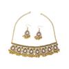 Bohemian Indian Style Rhinestone Tassel Necklace & Earrings Set for Women