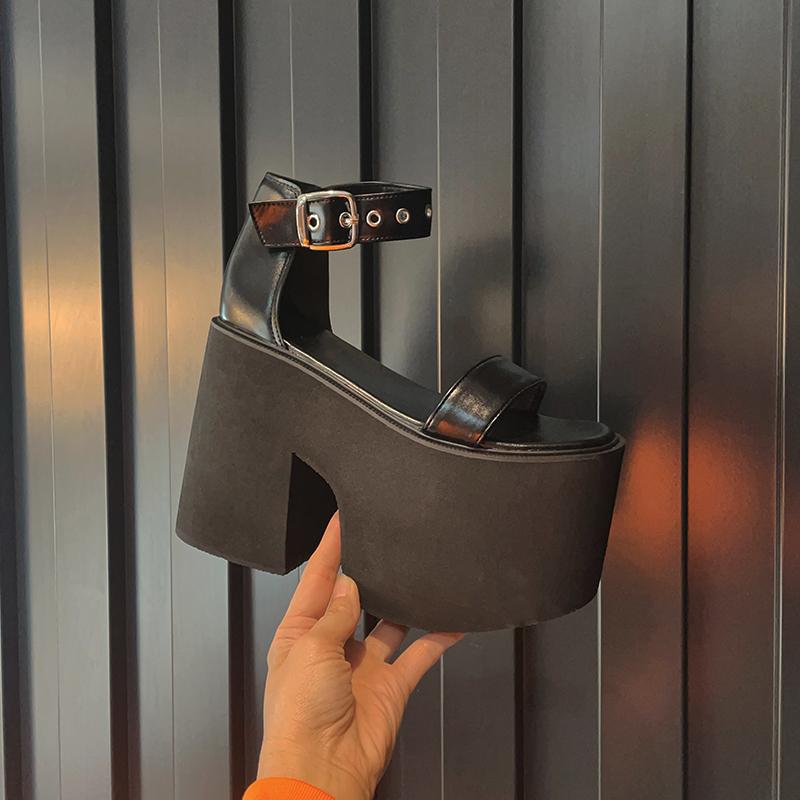 Fashion 13cm New Popular Wedge Heels Thick-soled Fashionable Large-sized Women's Summer Outerwear Slippers Plus Size 34-41 Zapatos Mujer