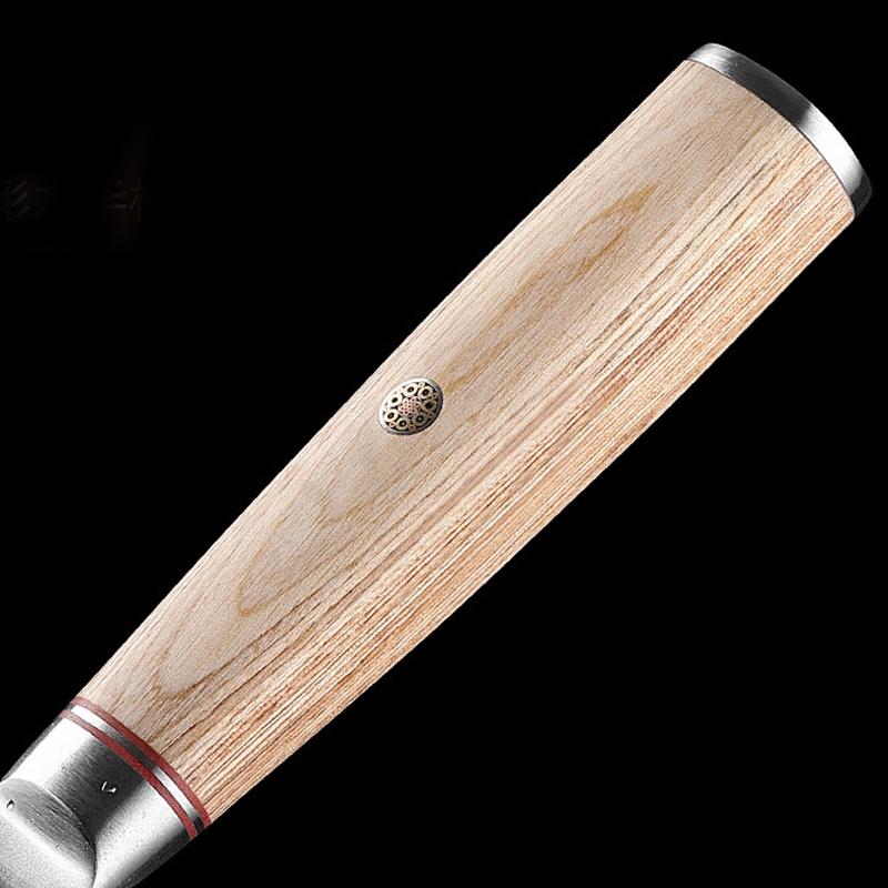 5'' Utility Knife Professional Damascus Japanese Kitchen Knife Sharp Blade Peeling Cleaver for Fish Meat Cutting Wood Handle
