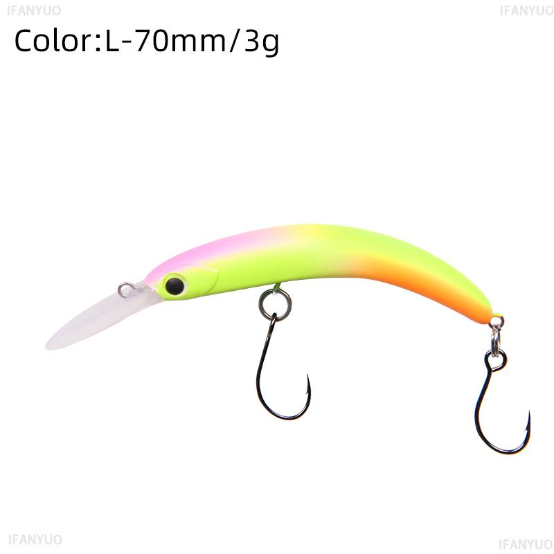 

1PC 70mm 3g Mini Slow Sinking Minnow Area Trout Artificial Bait Hard Lure Wobblers Minnow Perch Trout Bass Pike Fishing Lure 70mm3g