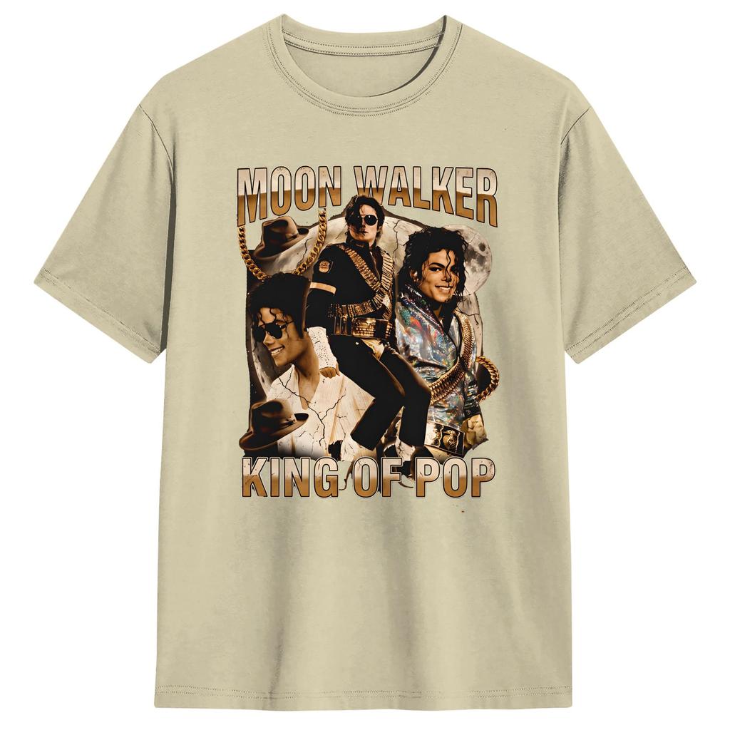 MMichael JJackson King Of Pop Cotton T Shirt For Unisexs Beach Vintage TShirts Fashion Tee Shirt Plus Size Pattern Tops