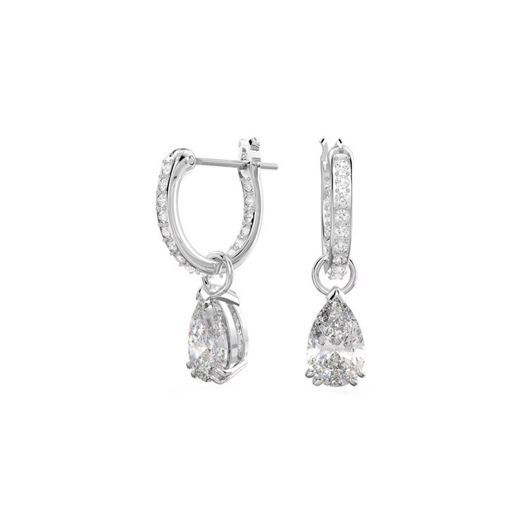 Swarovski Stilla Rhodium Plated Earrings Women Earrings 5636716 Box (Random Color)