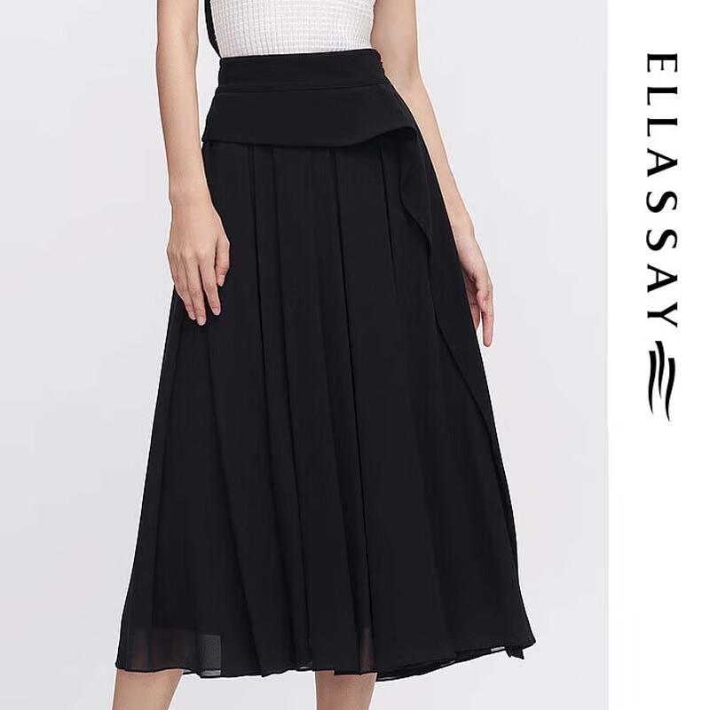 ELLASSAY High-Waist Pleated Midi Skirt 35
