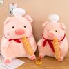 Pink Soft Cute Chef Pig Plush Long Leg Hugging Pillow Doll Snuggle