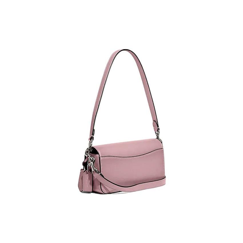 Coach Studio 20 Solid Color Letter Logo Push Button Flap Closure Leather Baguette Bag Women handbags Purple CE331-LHU8U