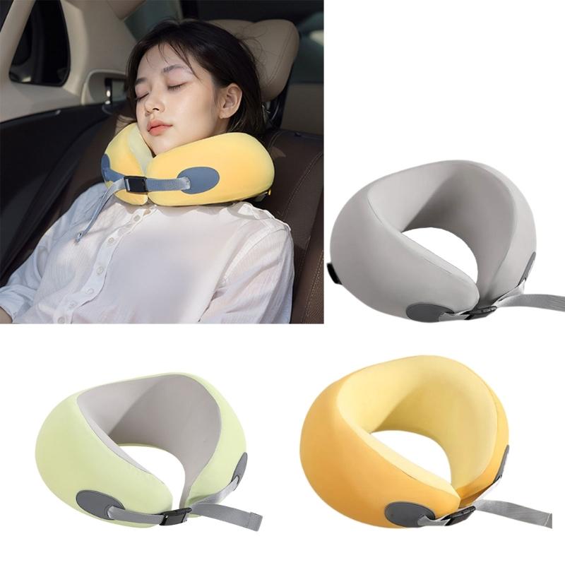 Memory Foam Travel Neck Pillow for Head and Neck Support Soft U Shape Cushions for Airplanes Car Home Office