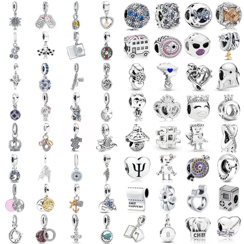 925 Silber Spielzeugpistole Krone Flagge Wolke Auto Anhänger Charms Perlen Für DIY Armband Schmuck Damen Geschenk