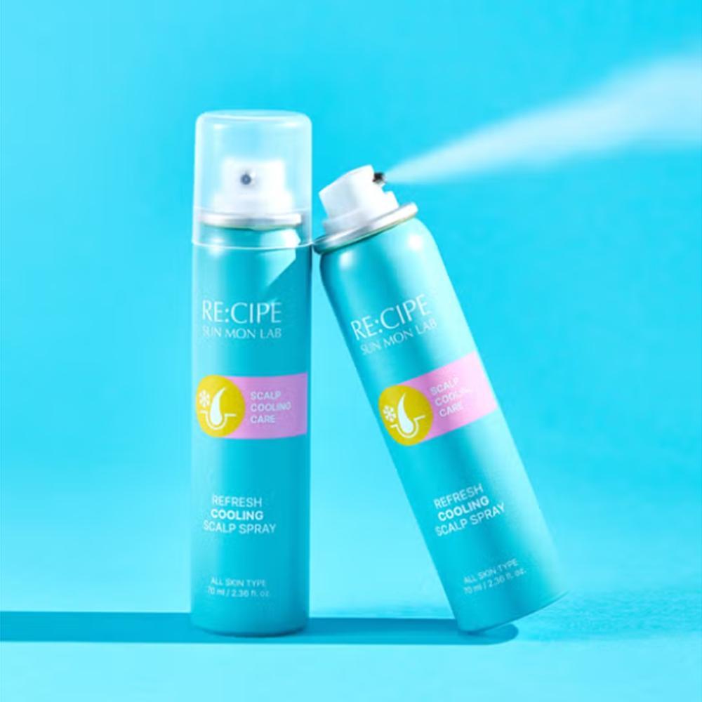 recipe sunmonlab Refresh Cooling Scalp Spray 70ml - Soothing & Oil Control Hair Care