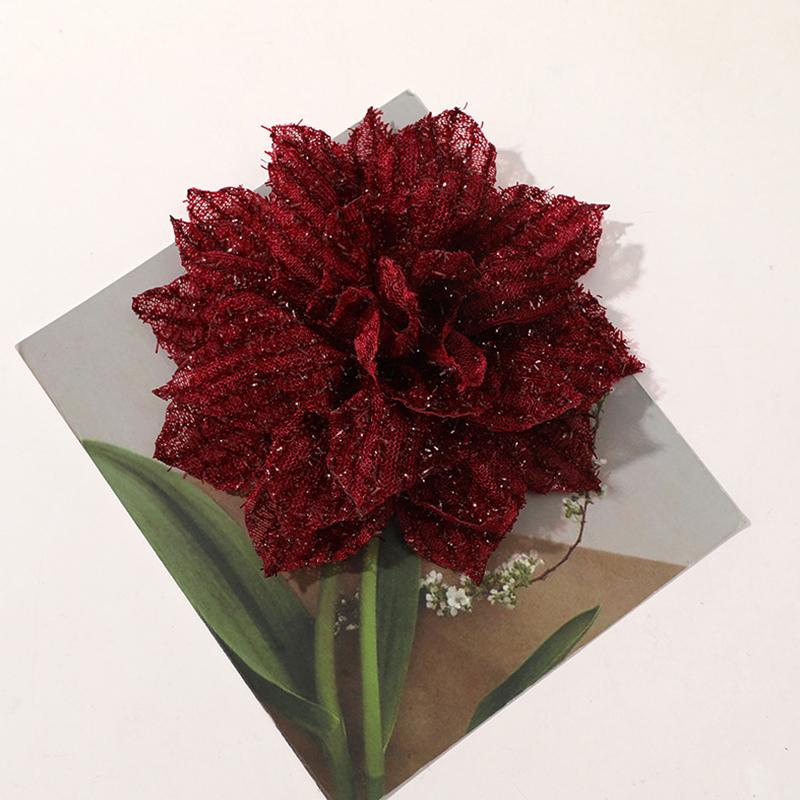 

Розовая сетчатая кисточка заколка для волос цветок головной убор преувеличенная заколка красный