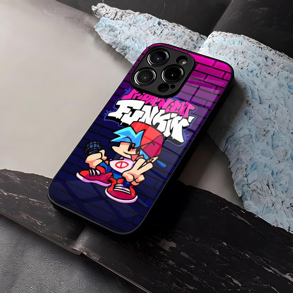 FridayS Night Funkin Game Phone Case Tempered Glass For IPhone 16 13 14 12 15 11 Pro Max Plus Mini X XR SE2020 Coque