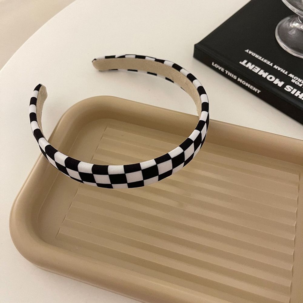 

Для девочек Повязка на голову Клетчатый держатель для хвостика Женский обруч для волос Клетчатые резинки для волос Корейский стиль Скранчи D