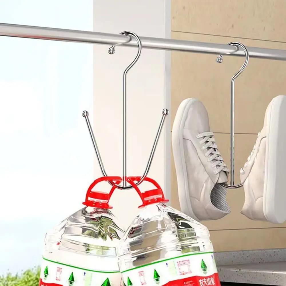 New Stainless Steel Shoe Drying Rack Hanging Windproof Drying Shoe Hook Space Saving Shoe Rack