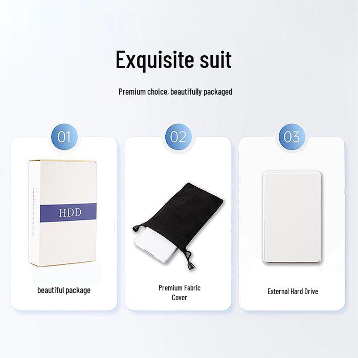500GB USB 3.0 Portable External Hard Drive with Protective Sleeve and Phone Interface, Compatible with PS5